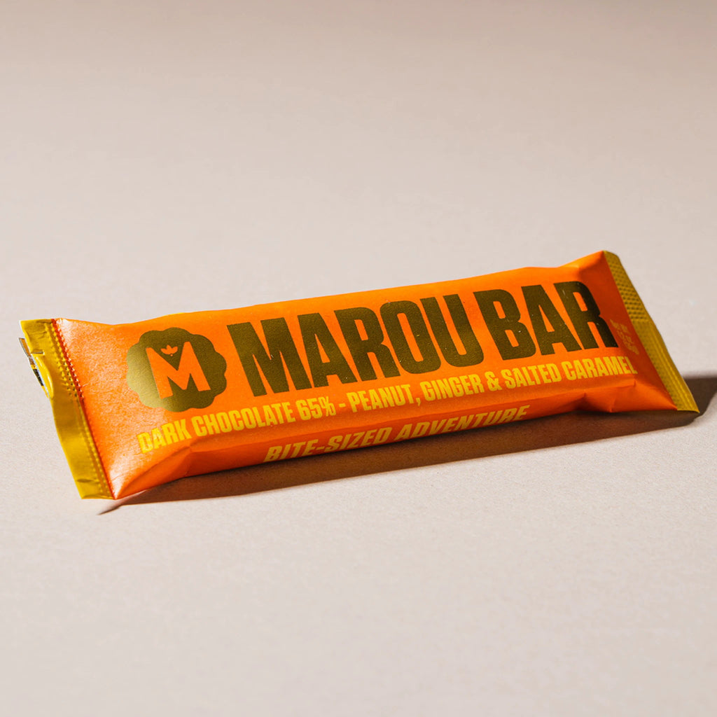 Chocolate Snack Bar 65% Peanuts, Ginger & Salted Caramel